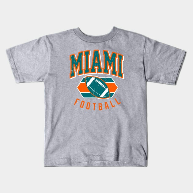Vintage Miami Football Kids T-Shirt by funandgames
